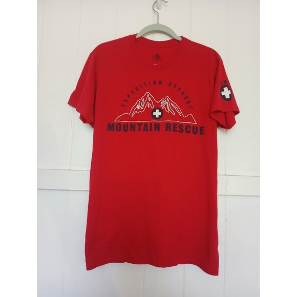 Disney Expedition Everest Mountain Rescue T-Shirt Mens L Red Cotton Short Sleeve - Picture 11 of 11